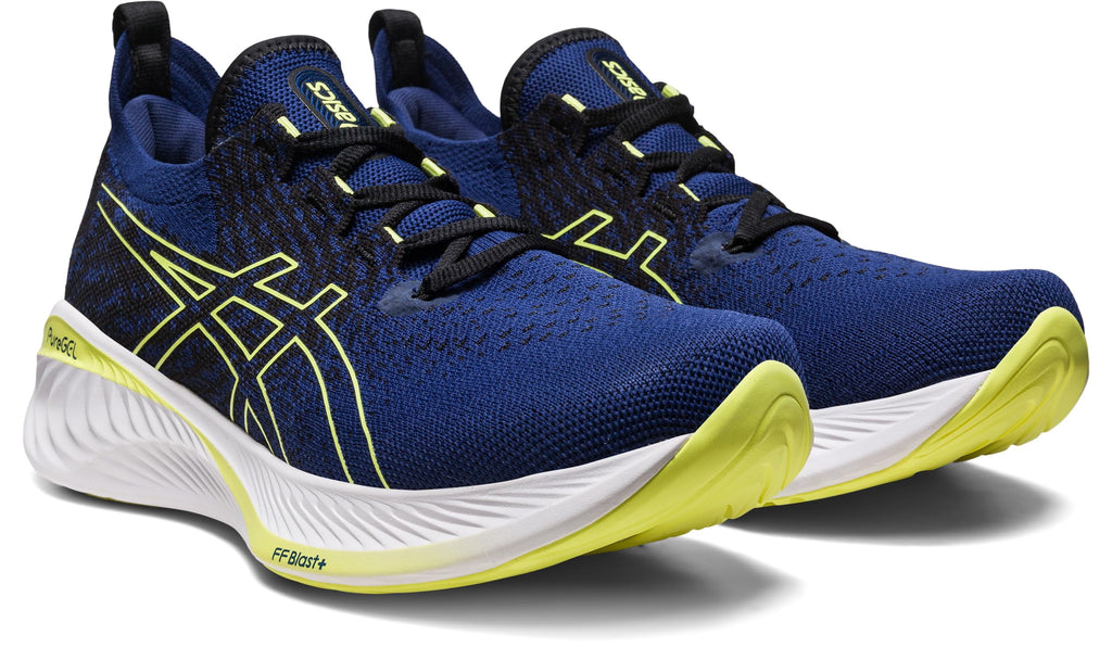 ASICS Men's Gel-Cumulus 25 Mesh Knit Shoes, US 9 ( Medium ) DEEP Ocean/Glow Yellow