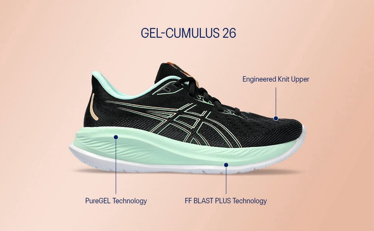 ASICS Women's Gel-Cumulus 26 Running Shoes, Soothing Sea/Blue Expanse, US 10.5 Medium