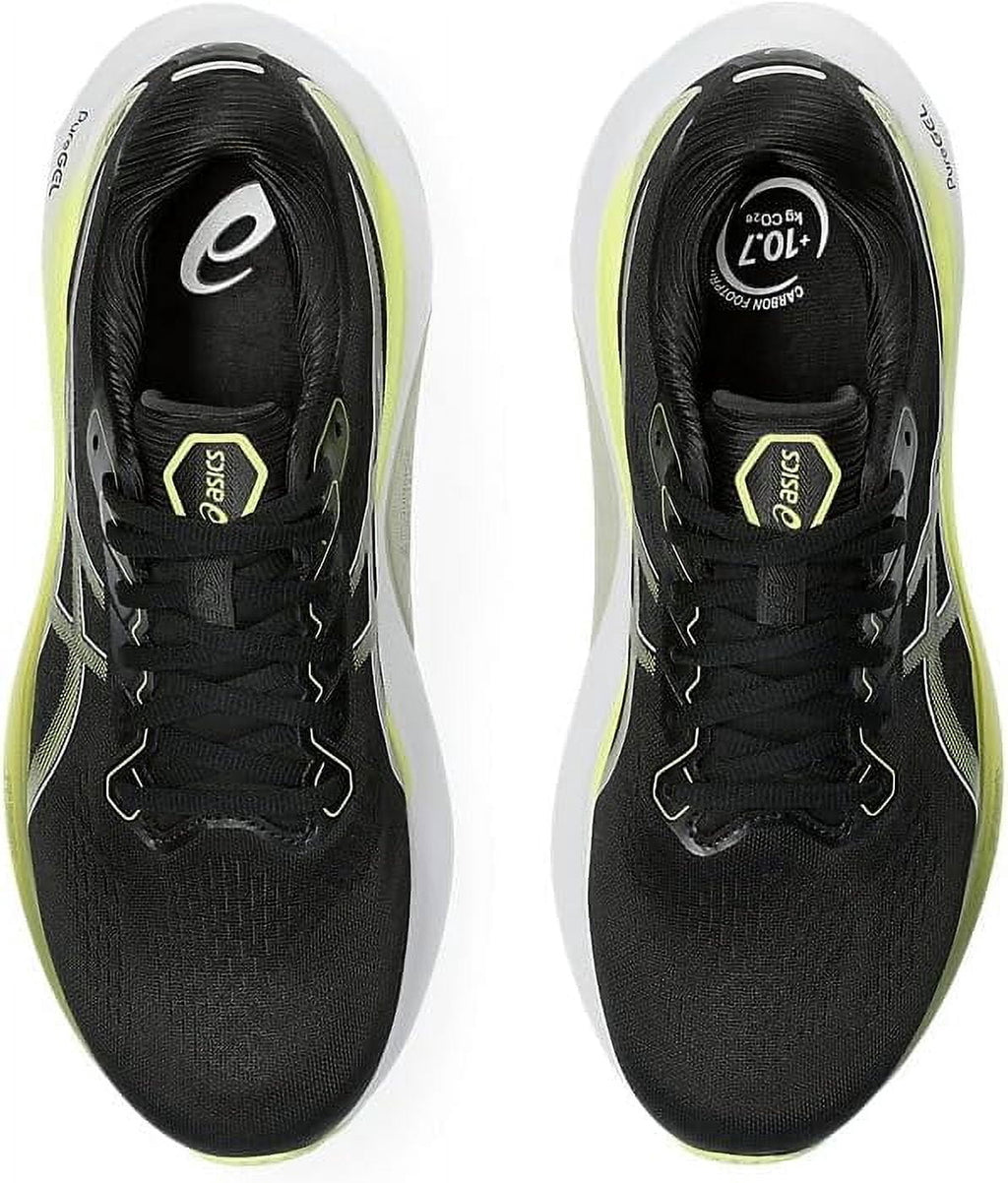 ASICS Men's Gel-Kayano 30 Running Shoes, Black/Glow Yellow, 10