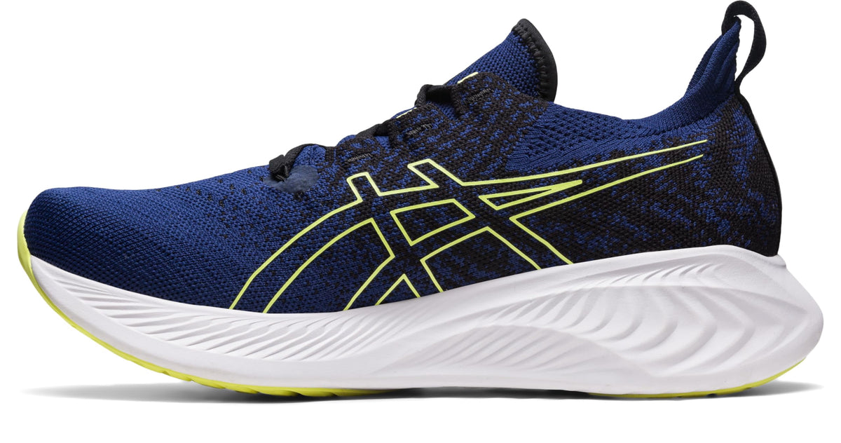 ASICS Men's Gel-Cumulus 25 Mesh Knit Shoes, US 9 ( Medium ) DEEP Ocean/Glow Yellow