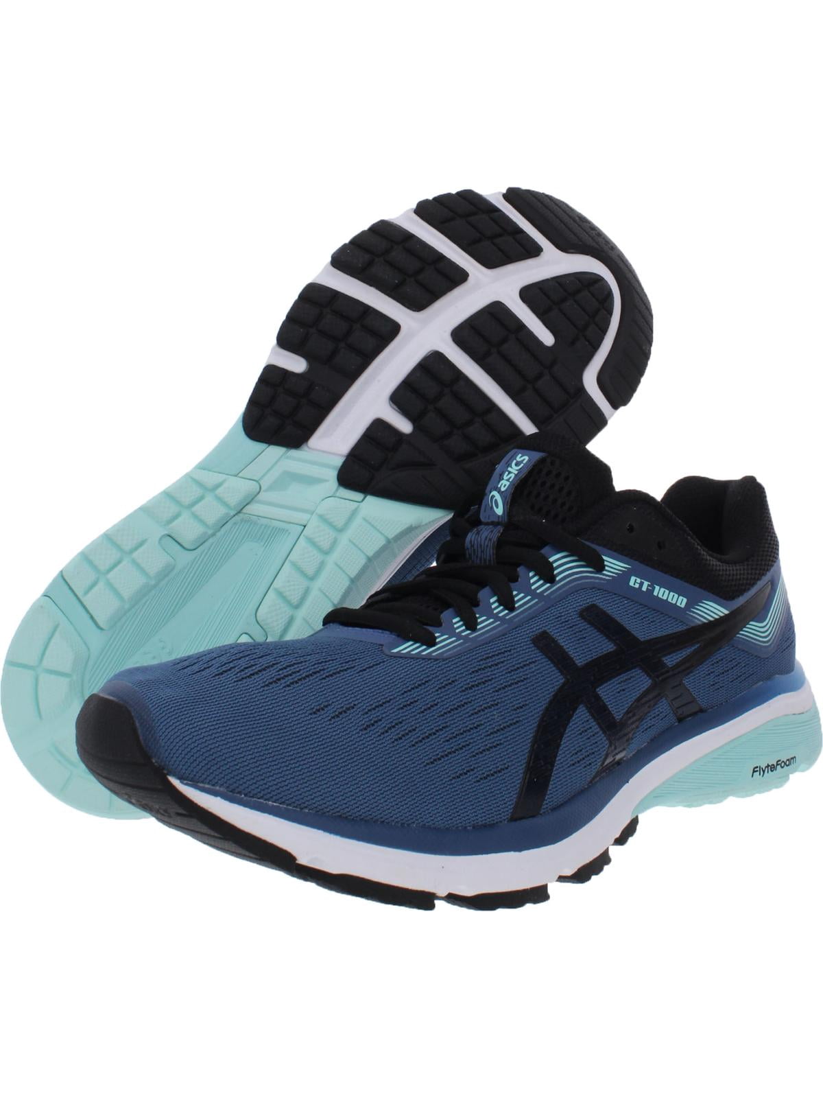 Asics Womens GT-1000 7 f Knit Athletic Shoes Blue 10.5 Wide (C,D,W)