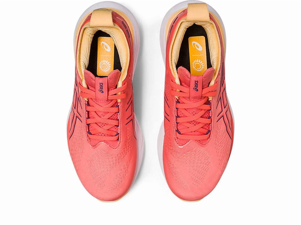 ASICS Women's Gel-Nimbus 25 Running Shoes, 7 US ( WIDE ), Papaya/Dusty Purple