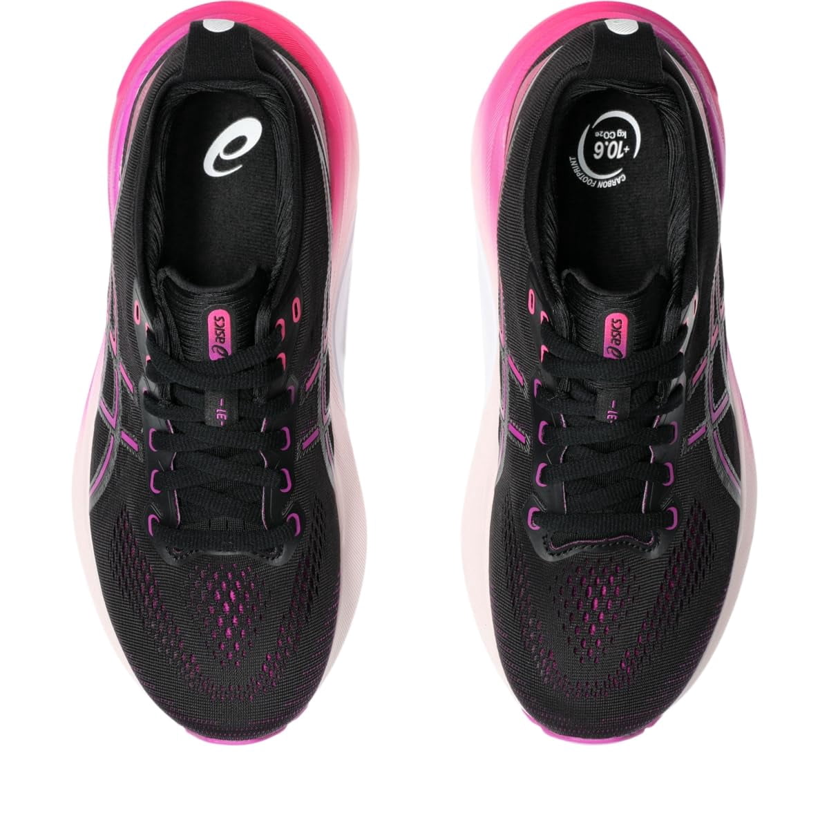 ASICS Women's Gel-Kayano 31 Running Shoes, Black/Bold Magenta, US 6 Medium