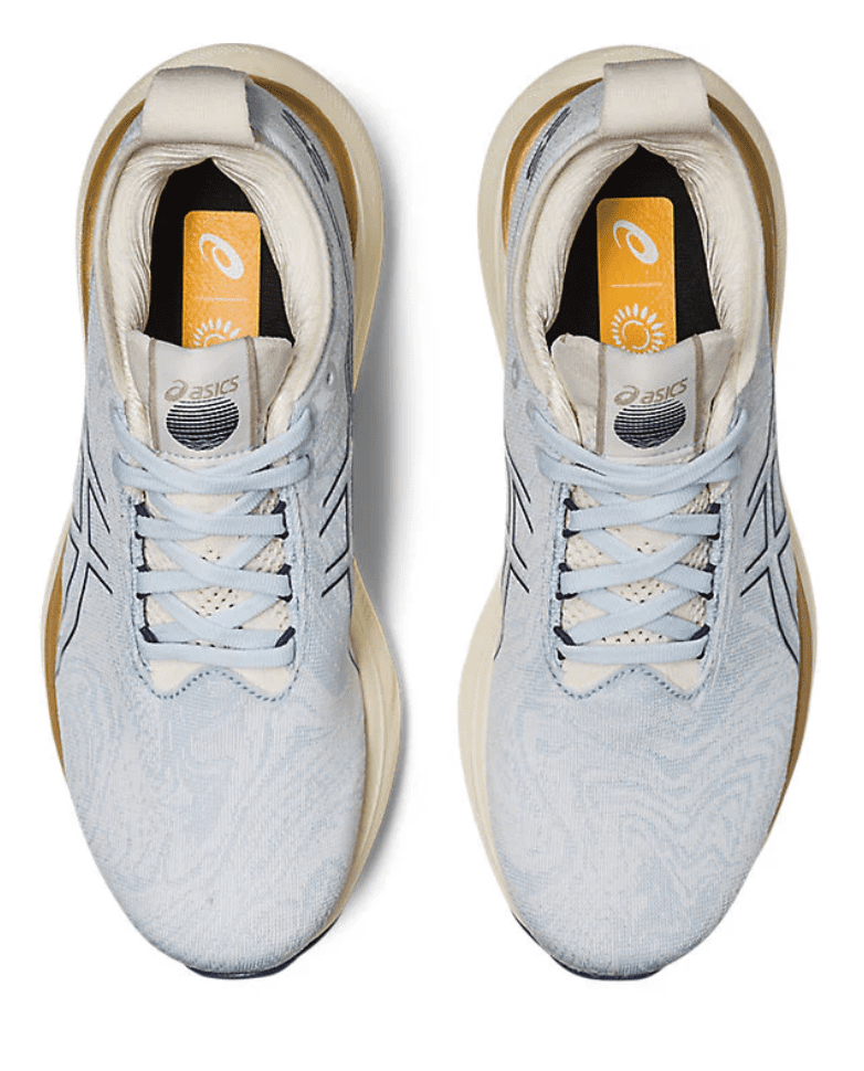 ASICS Women's Gel-Nimbus 25 Running Shoes, 12 US ( Standard ), Sky/Cream