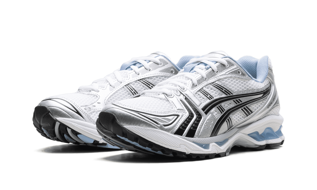 ASICS MENS GEL-Kayano 14 "JJJJound - White/Blue" 1203A961 101 1203A961 101 from Stadium Goods