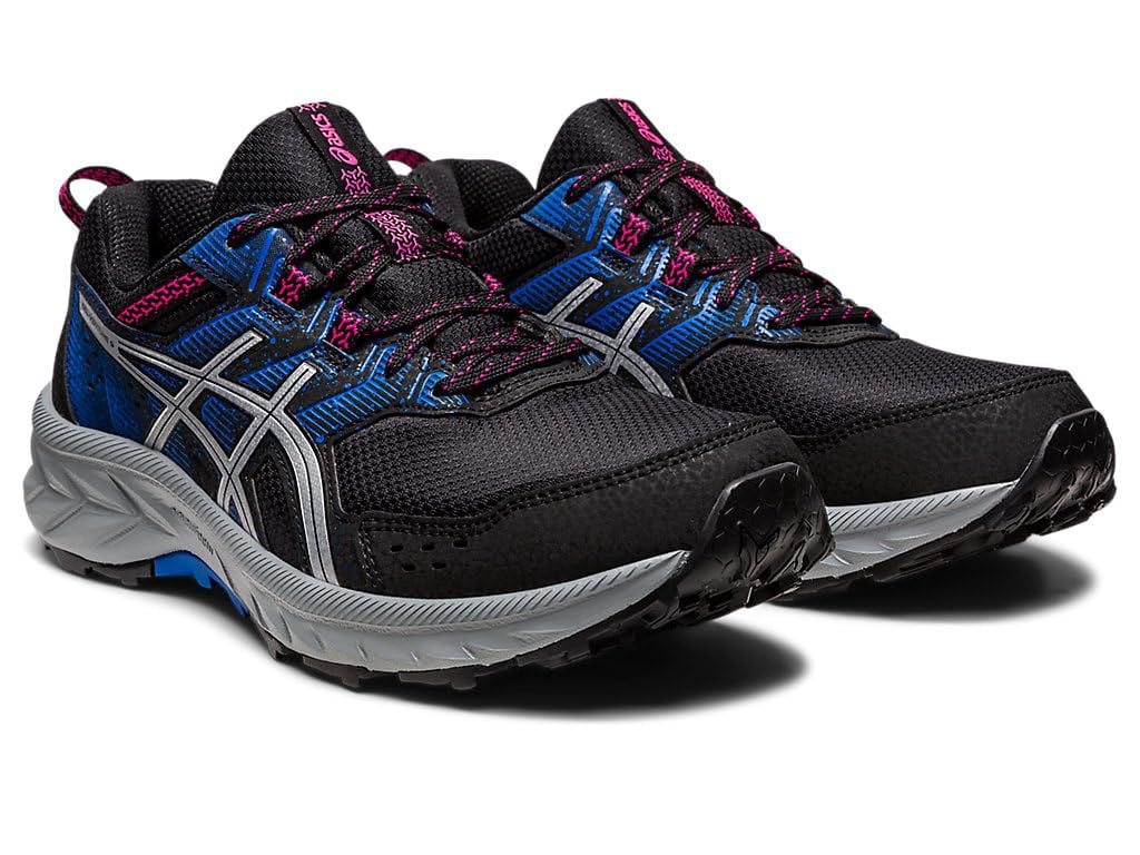 ASICS Women's Gel-Venture 9 Trail Shoes, Size 10.5 US ( WIDE ), Black/Pure Silver- Water Resistant