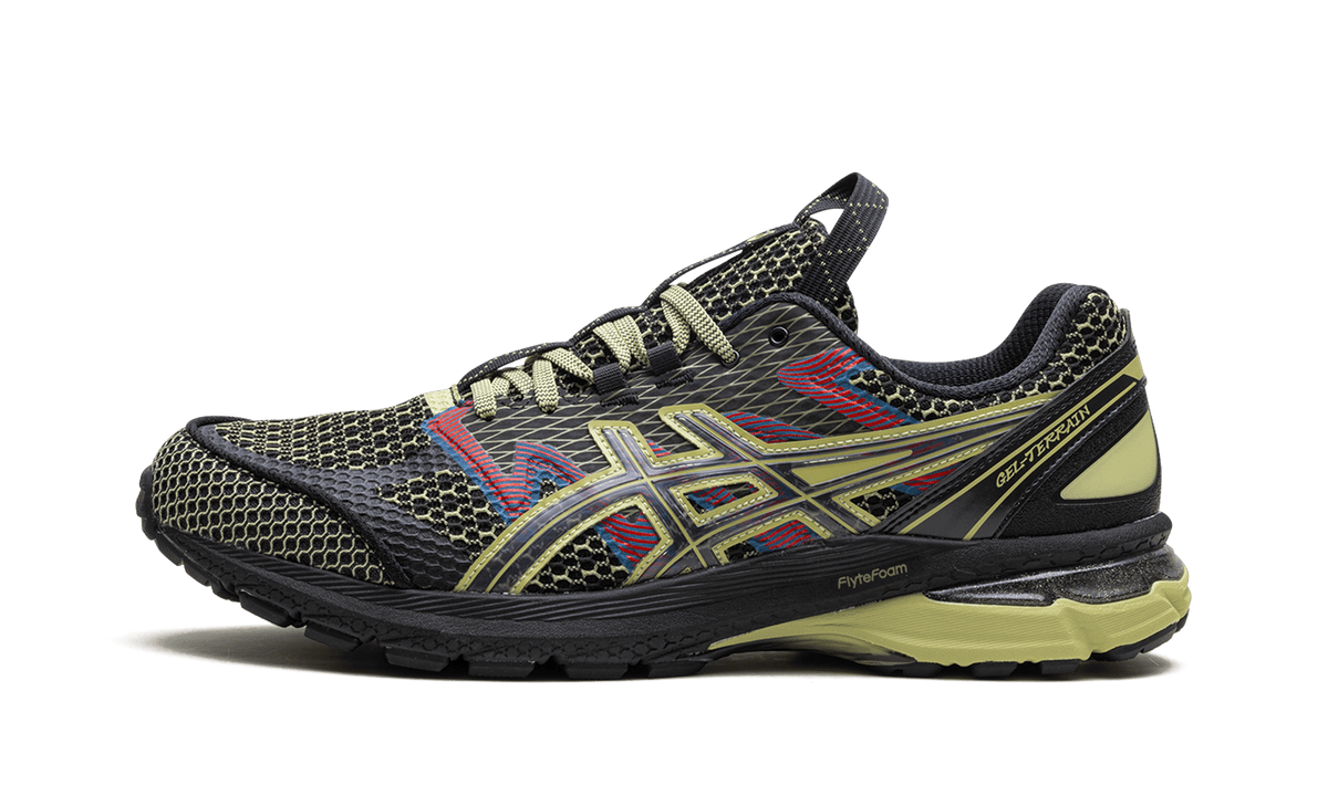ASICS MENS GEL-Terrain "Black / Neon Lime" 1203A394 001 1203A394 001 from Stadium Goods
