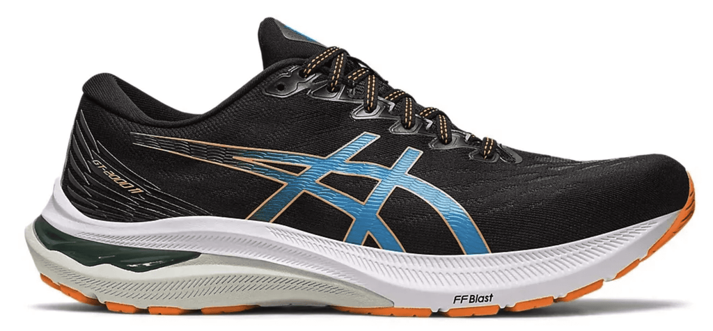 ASICS Men's GT-2000 11 Trail Running Shoes, 10 US ( EXTRA WIDE ), Black/Sun Peach
