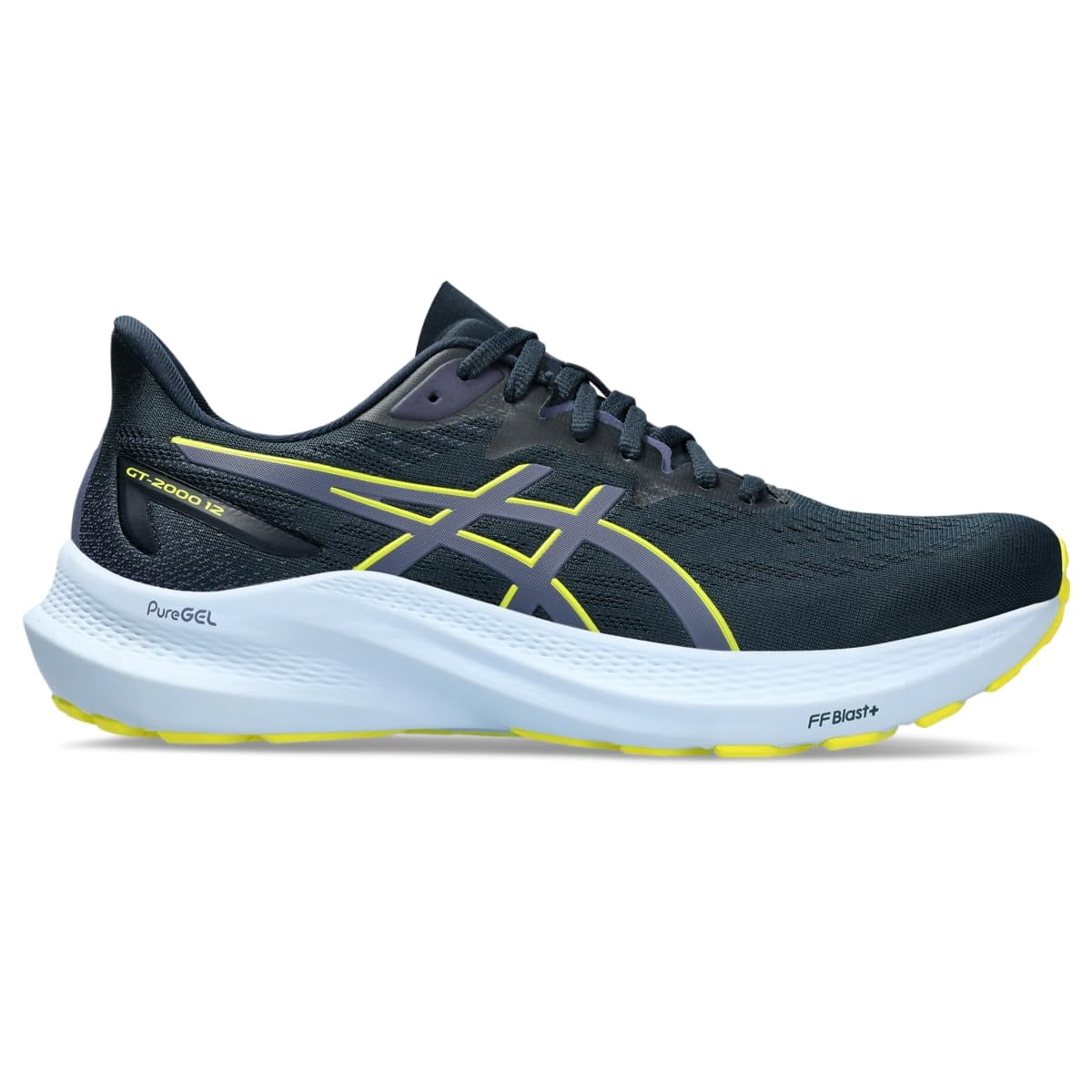 ASICS Men's GT-2000 12 Running Shoes, French Blue/Bright Yellow, US 11.5 D