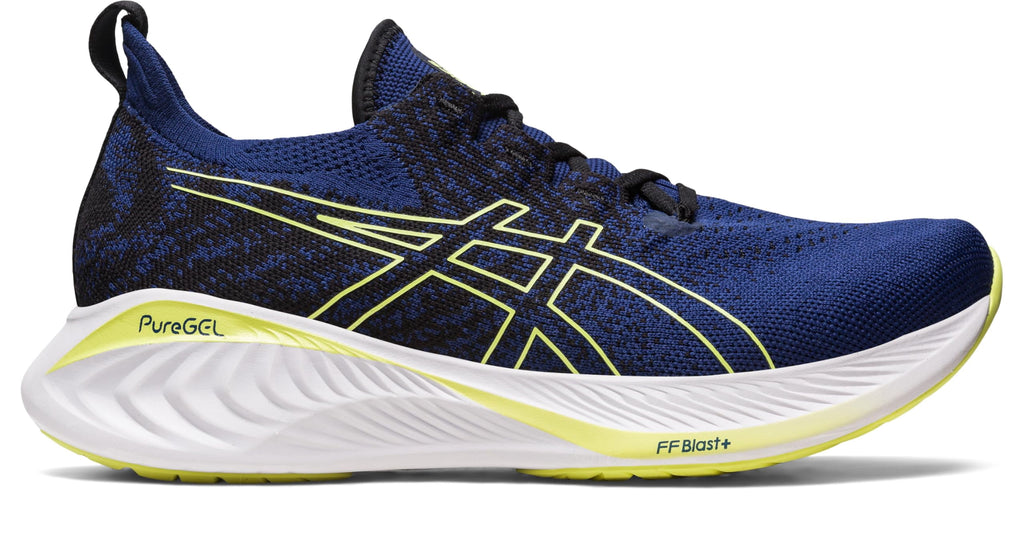 ASICS Men's Gel-Cumulus 25 Mesh Knit Shoes, US 9 ( Medium ) DEEP Ocean/Glow Yellow