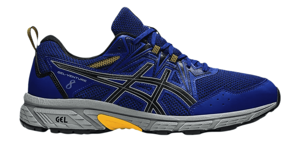 ASICS Men's Gel-Venture 8 Everyday Trail Shoes, Size 9 US ( EXTRA WIDE ), Monaco Blue/Black- Water Resistant