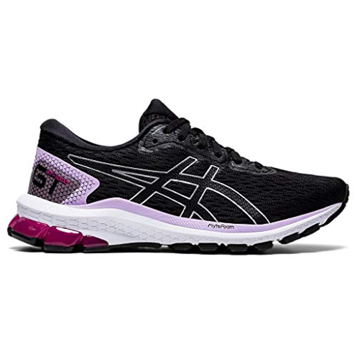 ASICS Women's GT-1000 9 Running Shoes, 6.5M, Black/Pure Silver