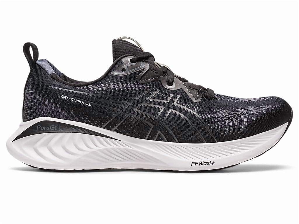 ASICS Women's Gel-Cumulus 25 Running Shoes, 10.5 US ( WIDE ), Black/White
