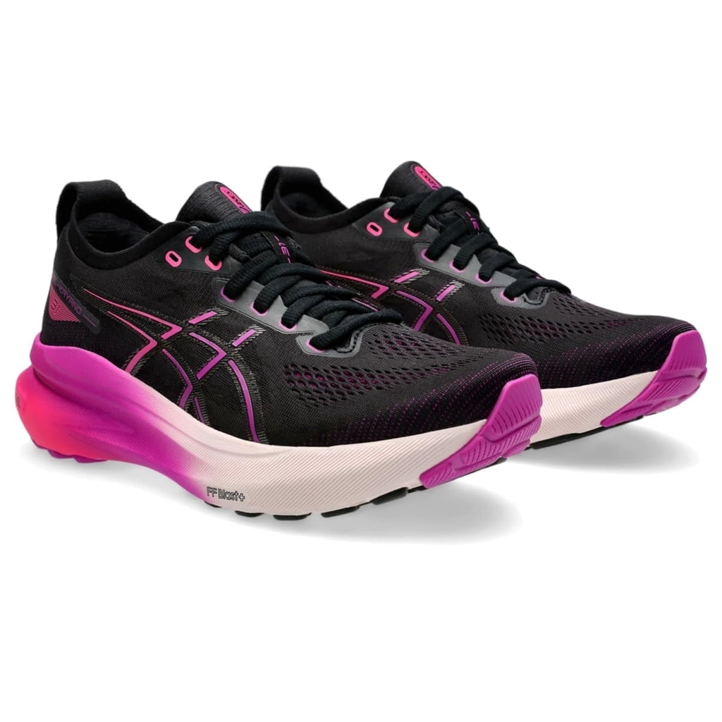 ASICS Women's Gel-Kayano 31 Running Shoes, Black/Bold Magenta, US 6 Medium