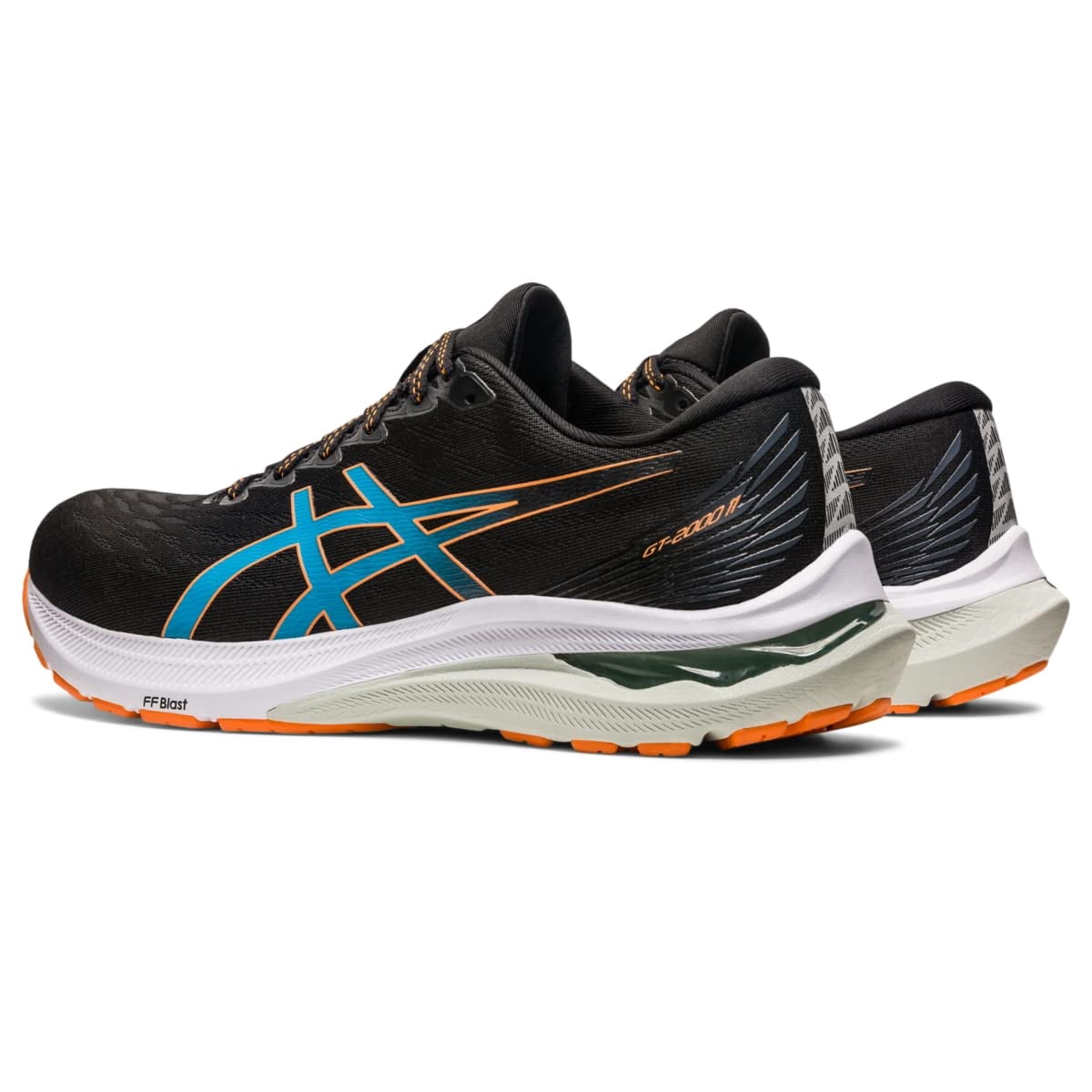 ASICS Men's GT-2000 11 Trail Running Shoes, 10 US ( EXTRA WIDE ), Black/Sun Peach