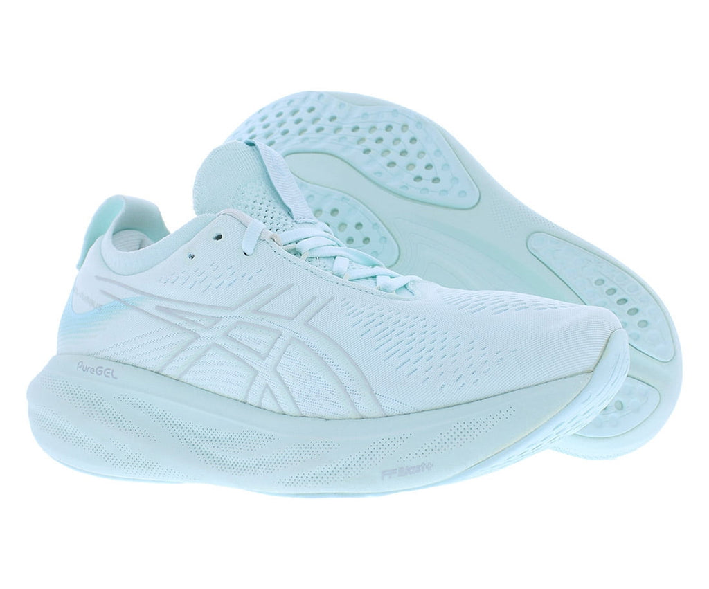 Asics Gel Nimbus 25 Womens Shoes Size 9, Color: Soothing Sea/Pure Silver