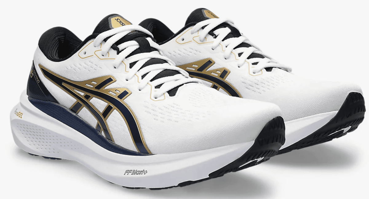 ASICS Men's Gel-Kayano 30 Anniversary Training Shoes, Size US 9 ( Medium ) , White/ Deep Ocean