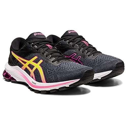 ASICS Women's GT-1000 10 Running Shoes Black/Hot Pink - 1012A878-005 Medium BLACK/HOT PINK