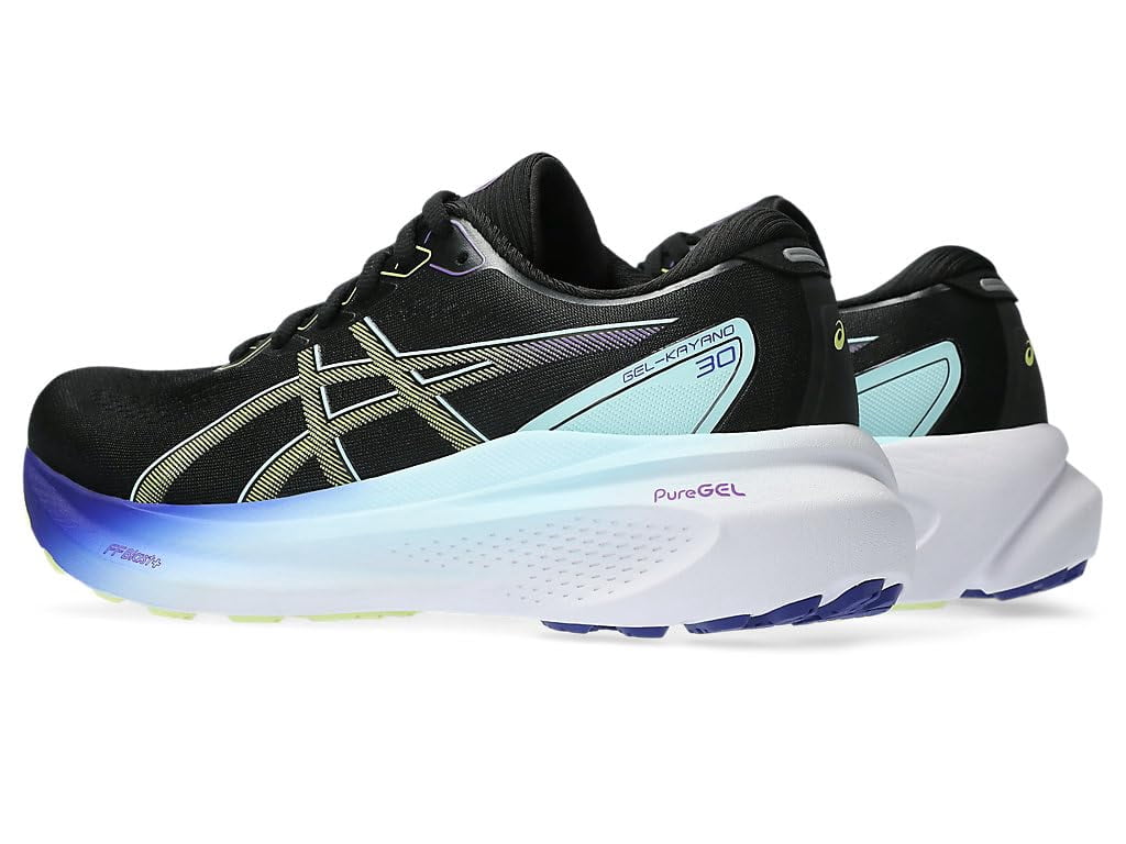 ASICS Women's Gel-Kayano 30 Running Shoes, Size 5.5 US ( WIDE ), Black/Glow Yellow