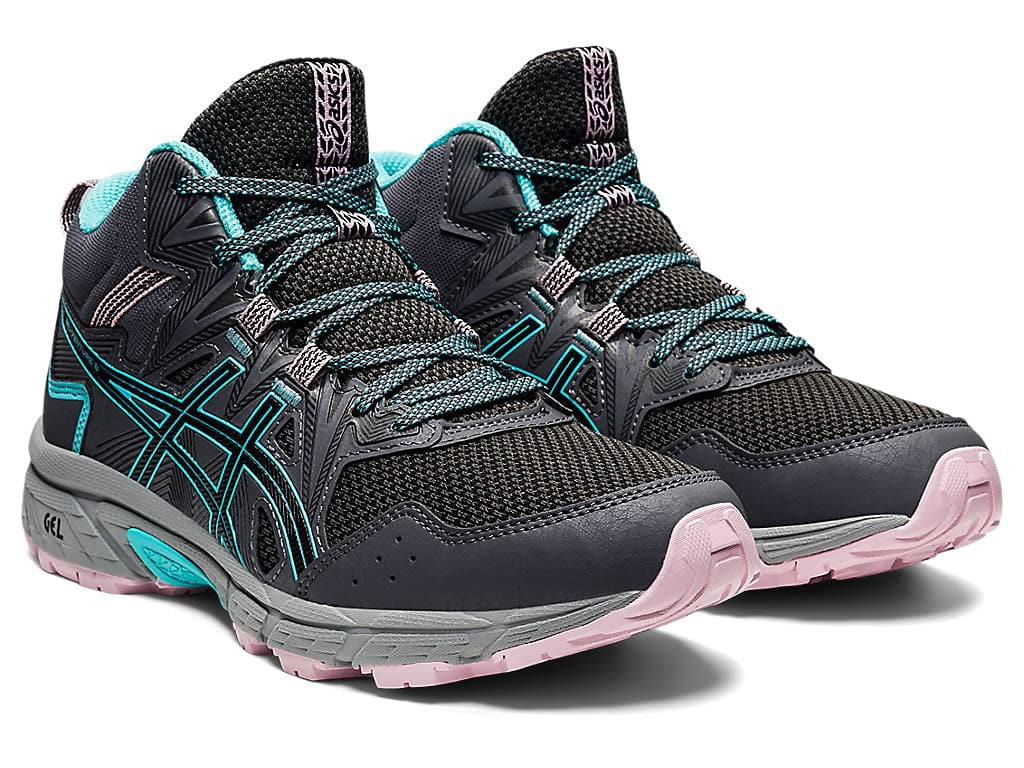 ASICS Women's Gel-Venture 8 Mid Top Everyday Shoes, Size 8 US ( Standard ), Graphite Grey/ICE Mint - Water Resistant