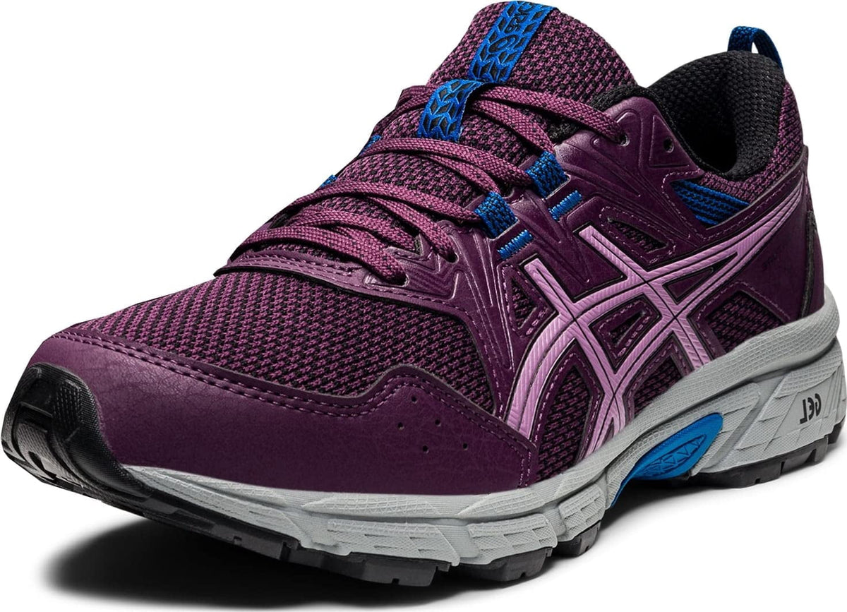 ASICS Women's Gel-Venture 8 Everyday Trail Shoes, Size 7 US ( Standard ), DEEP Plum/Black- Water Resistant
