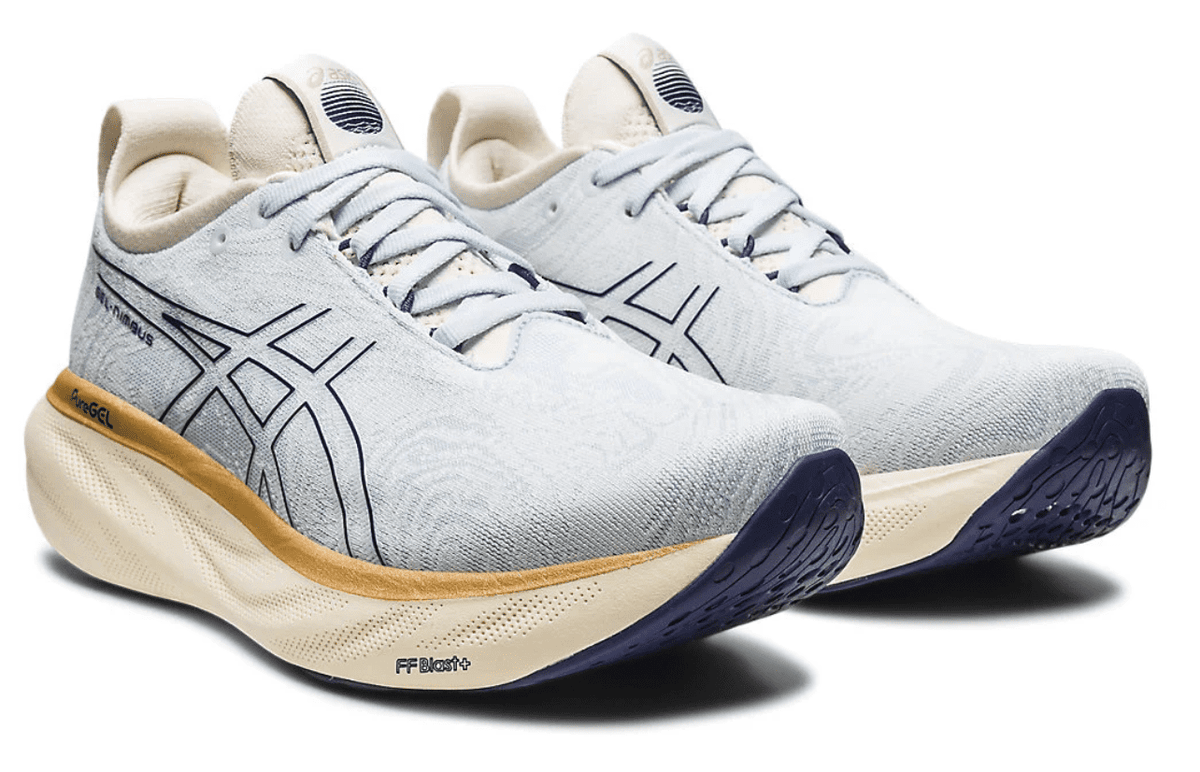 ASICS Women's Gel-Nimbus 25 Running Shoes, 11.5 US ( Standard ), Sky/Cream
