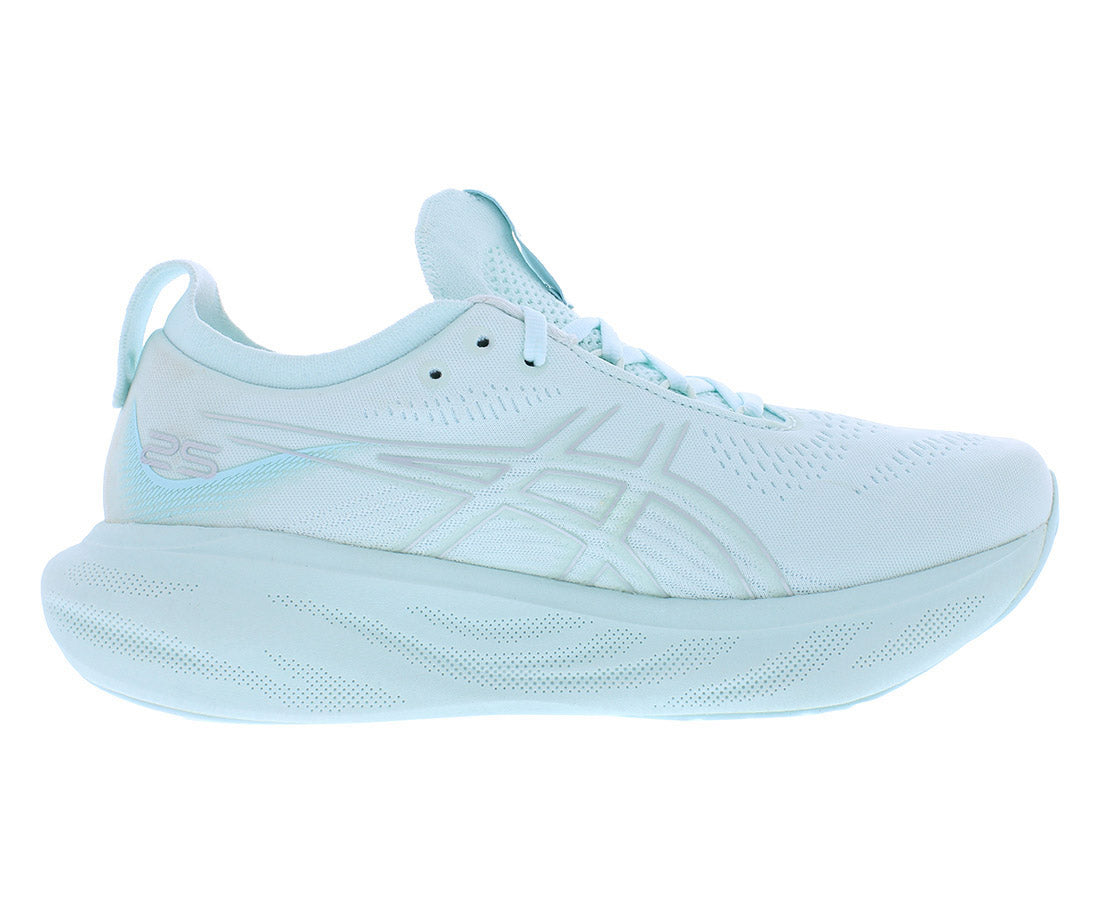 Asics Gel Nimbus 25 Womens Shoes Size 9, Color: Soothing Sea/Pure Silver