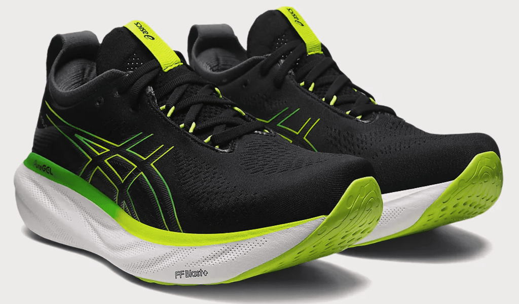 ASICS Men's Gel-Nimbus 25 Running Shoes, Size 8.5 ( Medium ), Black/Lime Zest