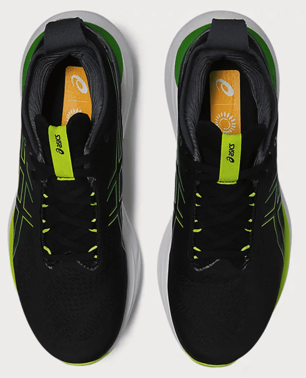 ASICS Men's Gel-Nimbus 25 Running Shoes, Size 8.5 ( Medium ), Black/Lime Zest