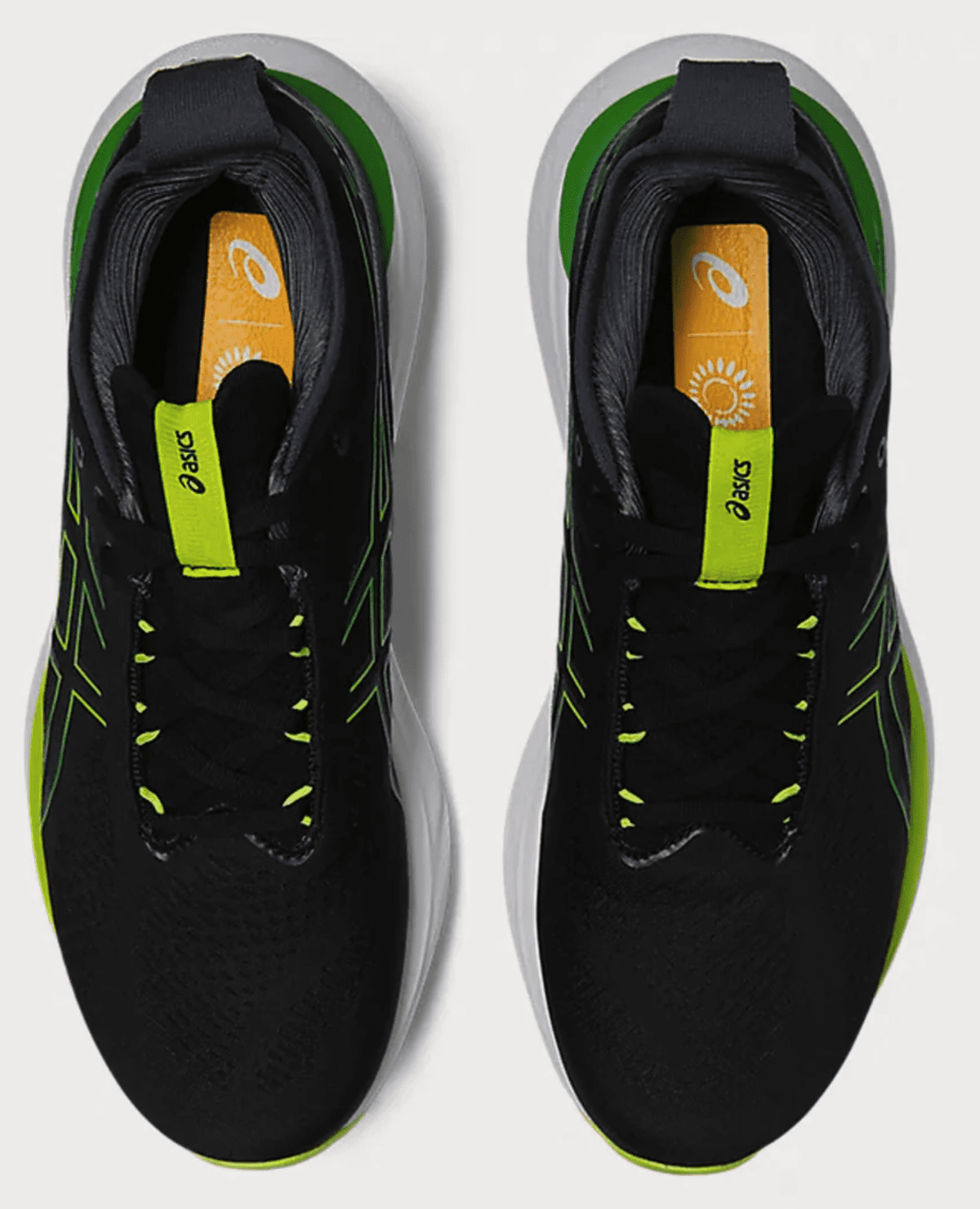 ASICS Men's Gel-Nimbus 25 Running Shoes, Size 8.5 ( Medium ), Black/Lime Zest